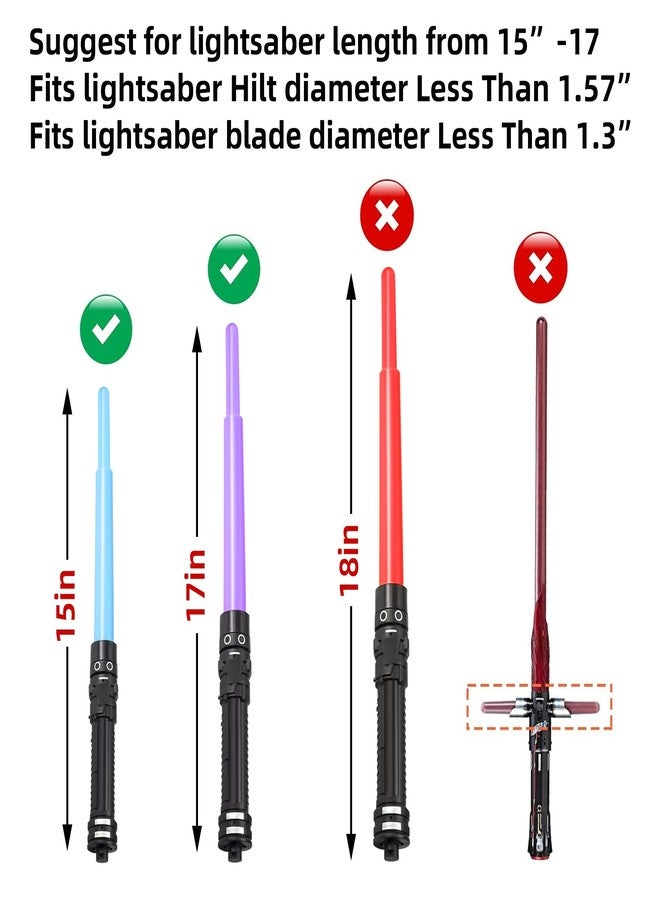 Brappo light sabers for kids case Compatible with retractable lightsaber up to 17.3 inches, Holds 2 Star star wars lightsabers at the same time.(Case Only) (Black) - Image 2
